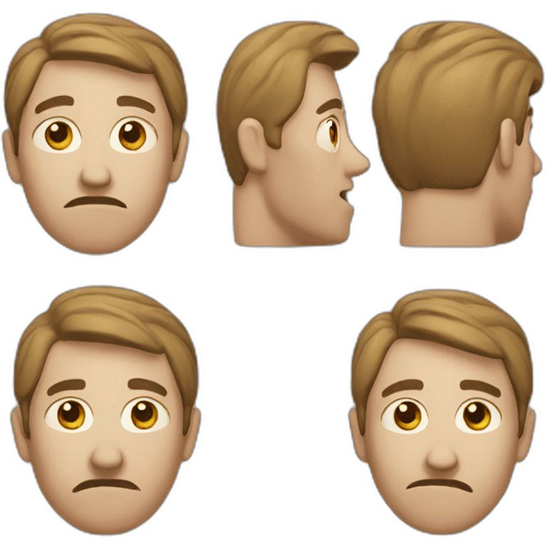 Confused man  emoji