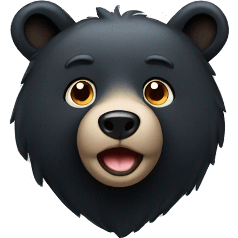 Black bear￼ emoji