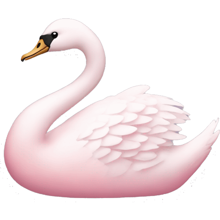 pastel pink swan emoji