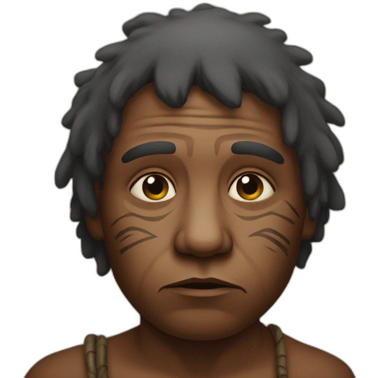 Sad aborigine emoji