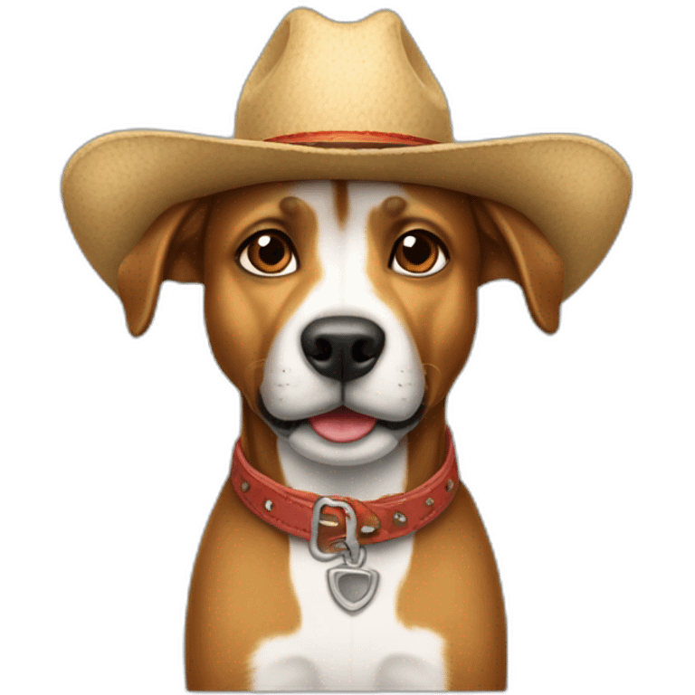 Perro con un sombrero de vaquero emoji