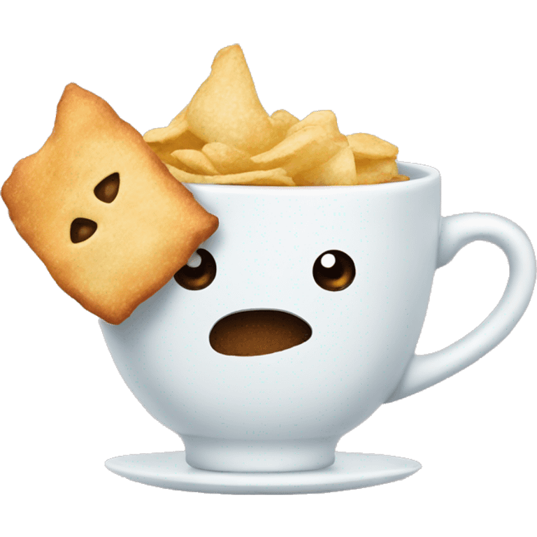 Teacup with chip  emoji