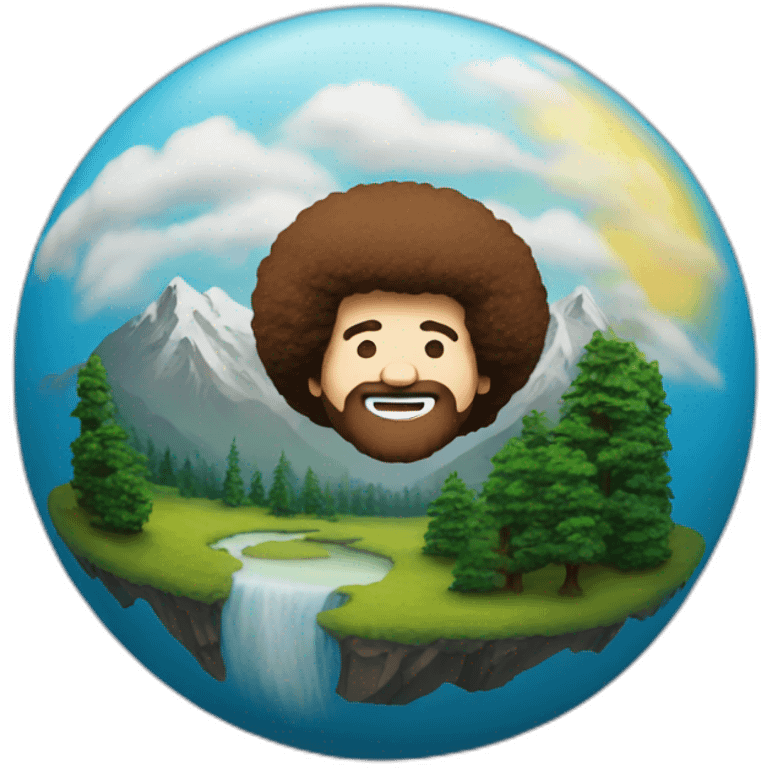 Bob ross ART globe emoji