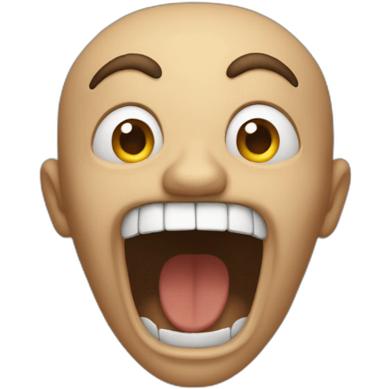 A screaming man emoji