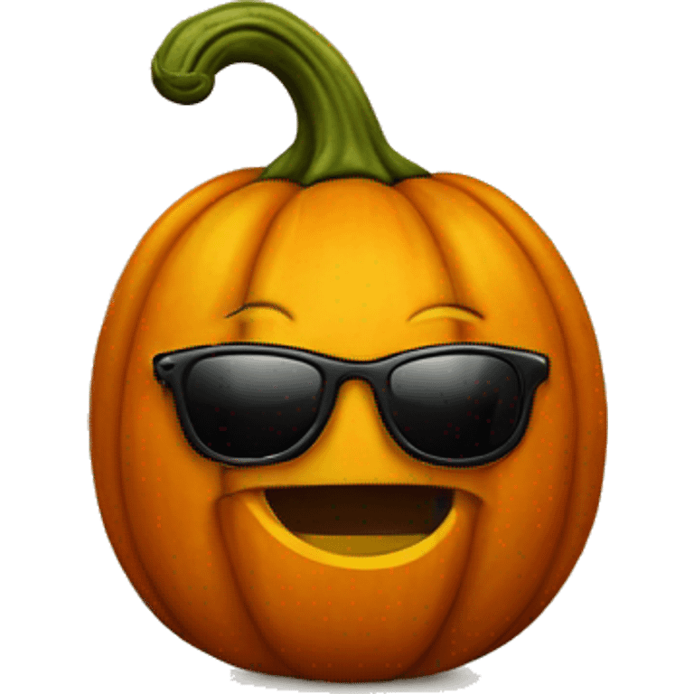 Pumpkin with sunglasses  emoji