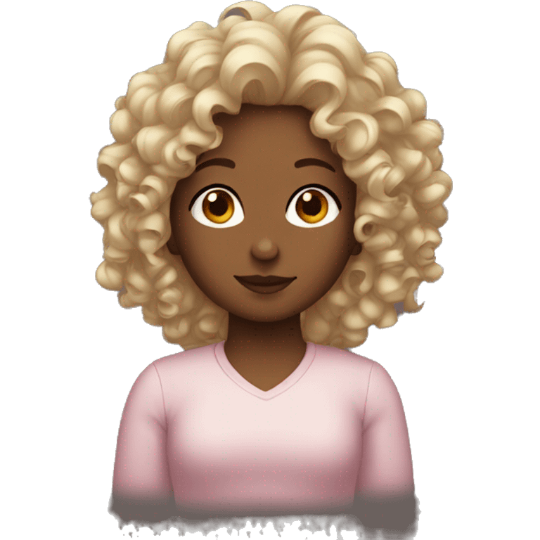 a girl with curls emoji