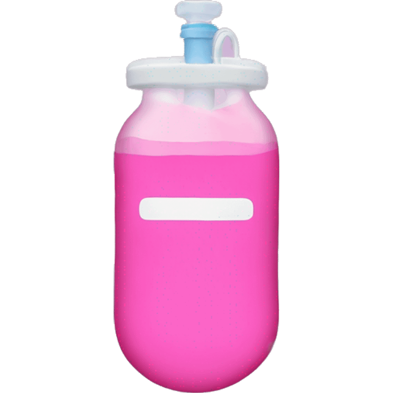 Pink Fluid bag for IV infusion emoji