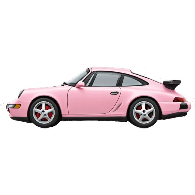 car porsche light pink from the side emoji