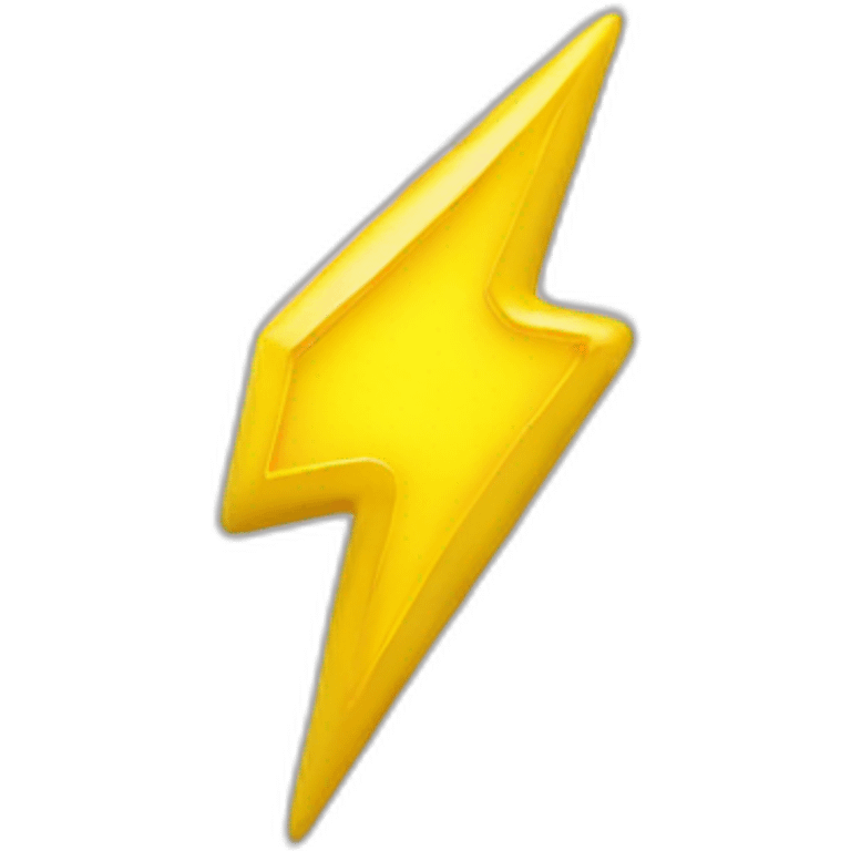 yellow thunder bolt neclkace emoji