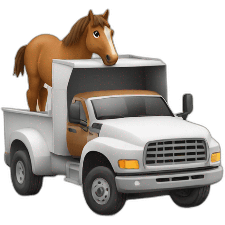 a horse in a truck emoji