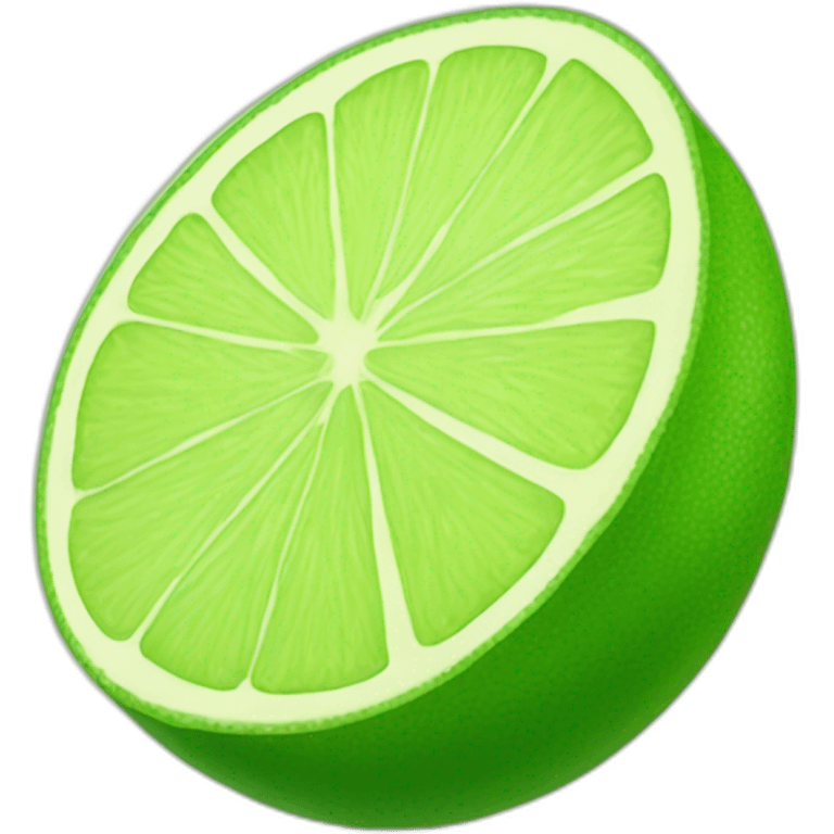 Cute smiling slice of lime emoji