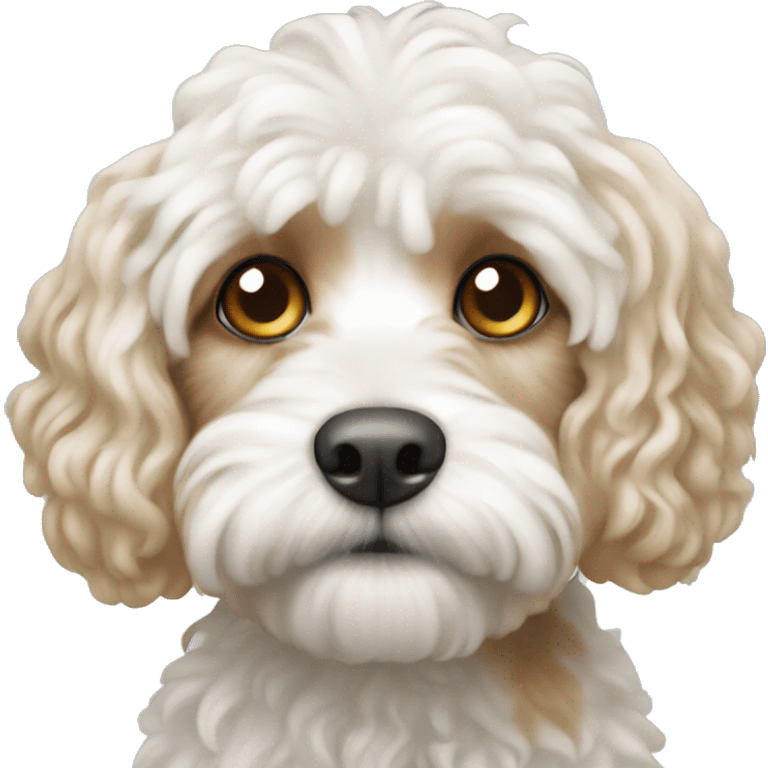 White Cavapoo  emoji