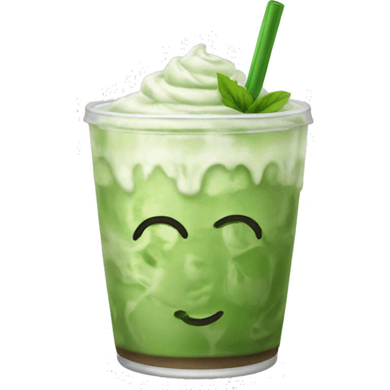 Iced matcha latte emoji