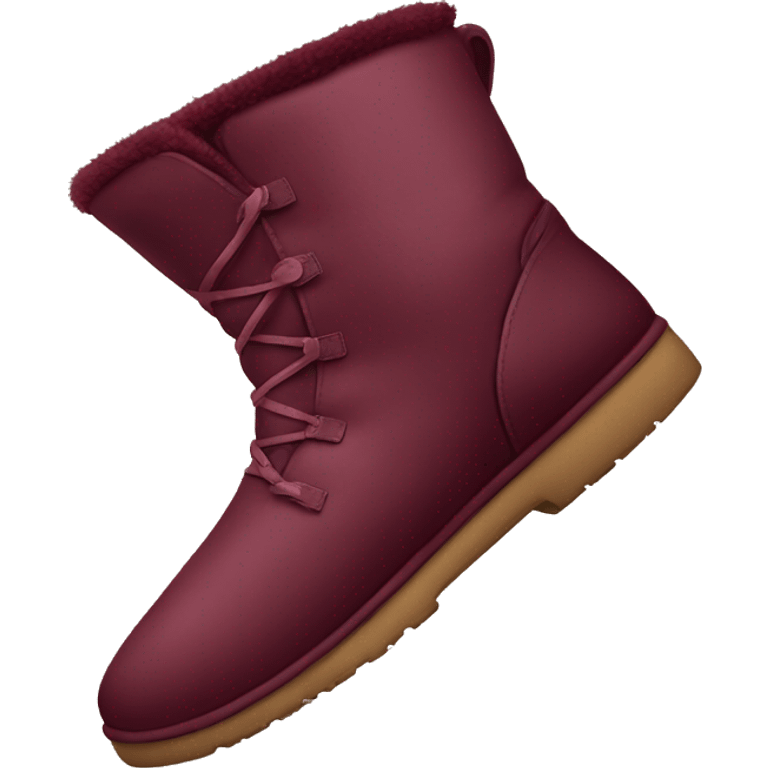 realistic burgundy uggs emoji