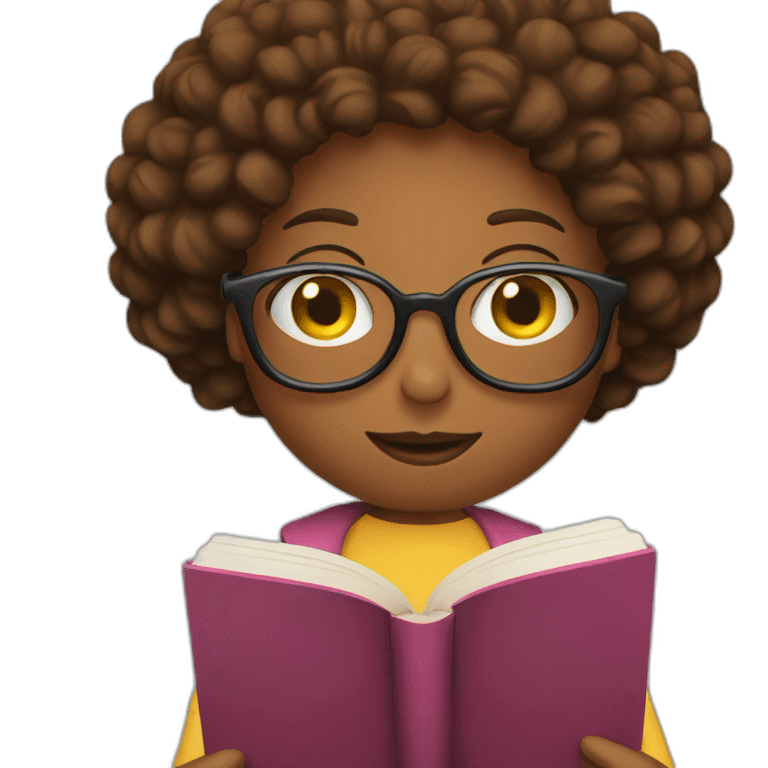 reader with book emoji