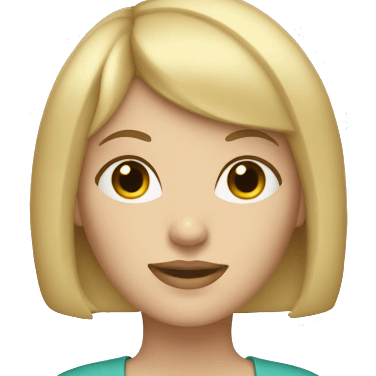 WHITE WOMAN WITH SHORT BLONDE HAIR WITH BANGS emoji