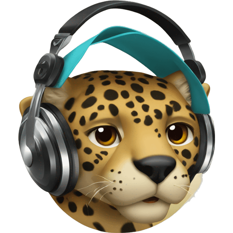 Jaguar listening vynil record emoji