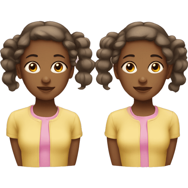 twin girls emoji