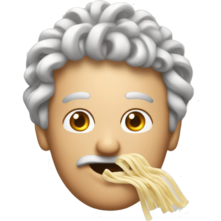 Noodles on a man emoji