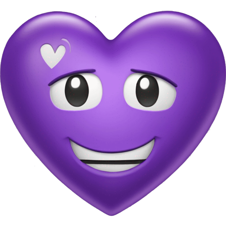 Purple hearts around smiley face  emoji