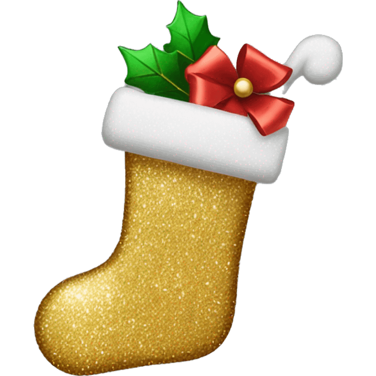 Glittery Christmas stocking  emoji