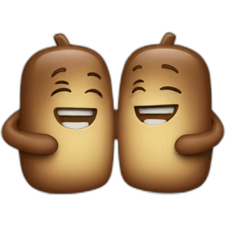 2 phones hugging emoji