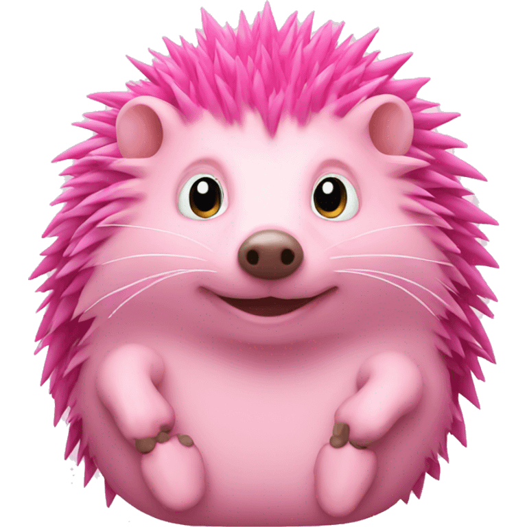 Pink hedgehog emoji