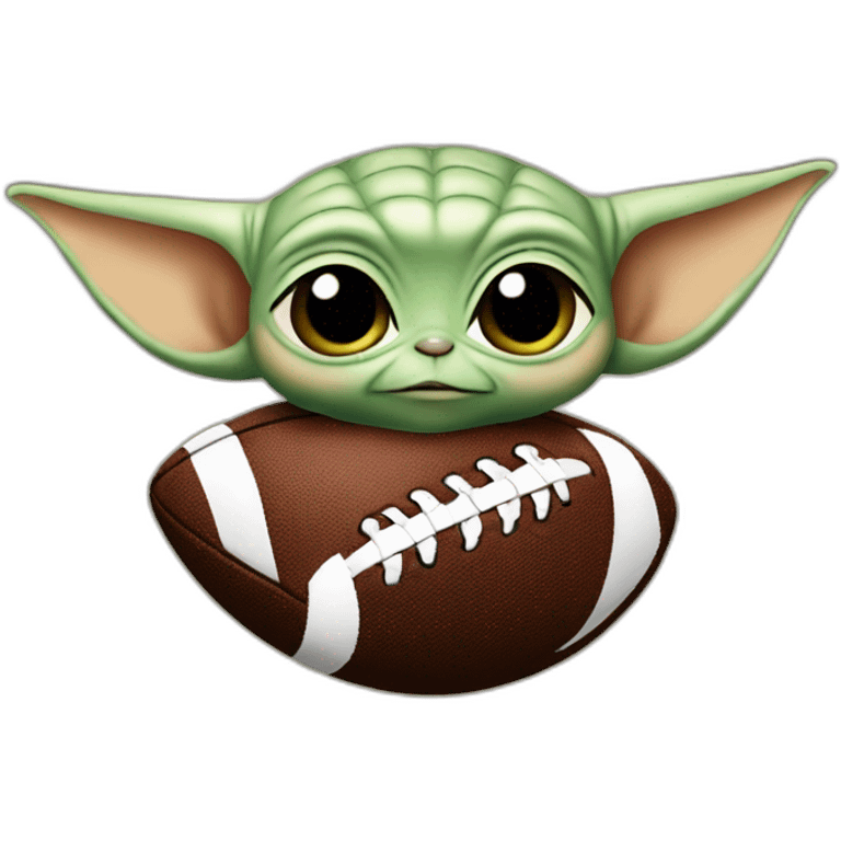 Baby yoda football emoji