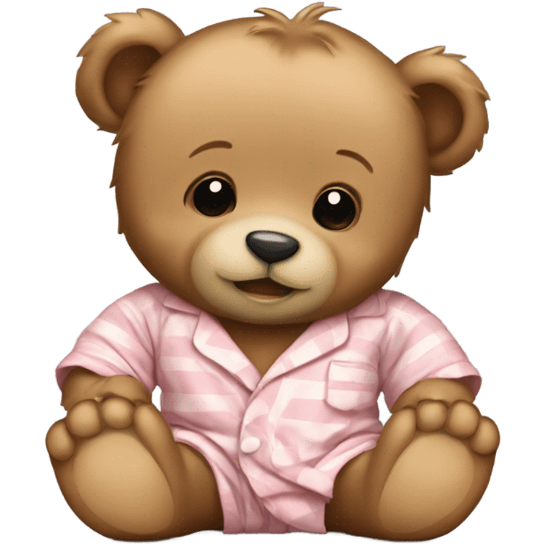 Baby Teddy Bear wearing a pyjama  emoji