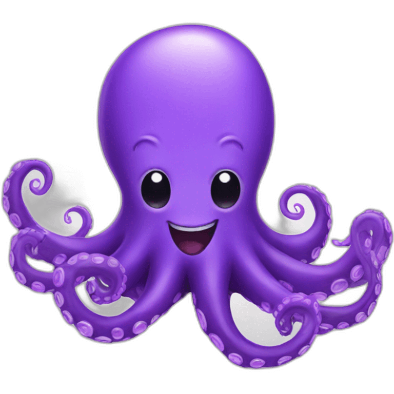 Smily purple octopus emoji