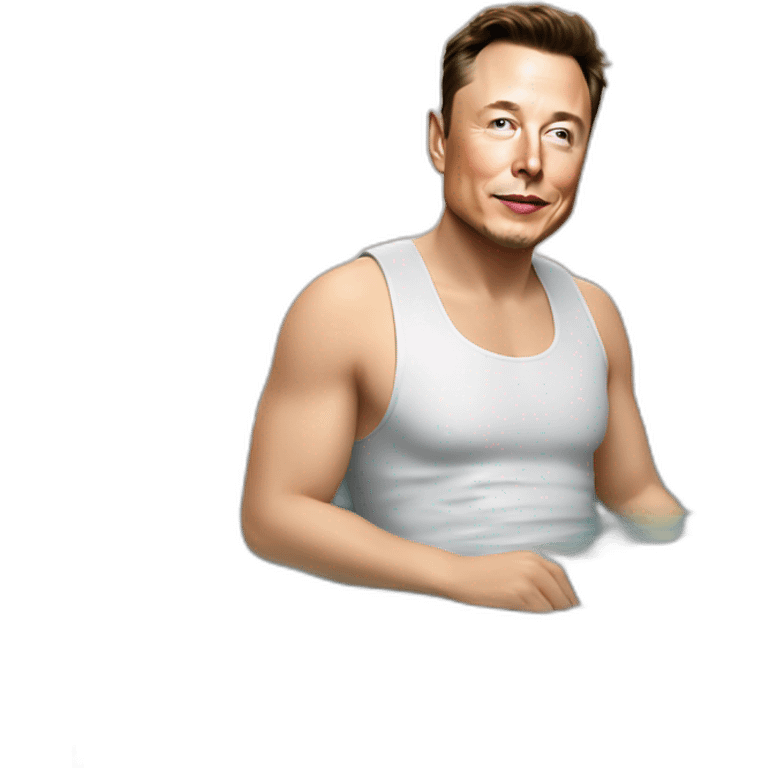 Elon Musk dans un bain emoji