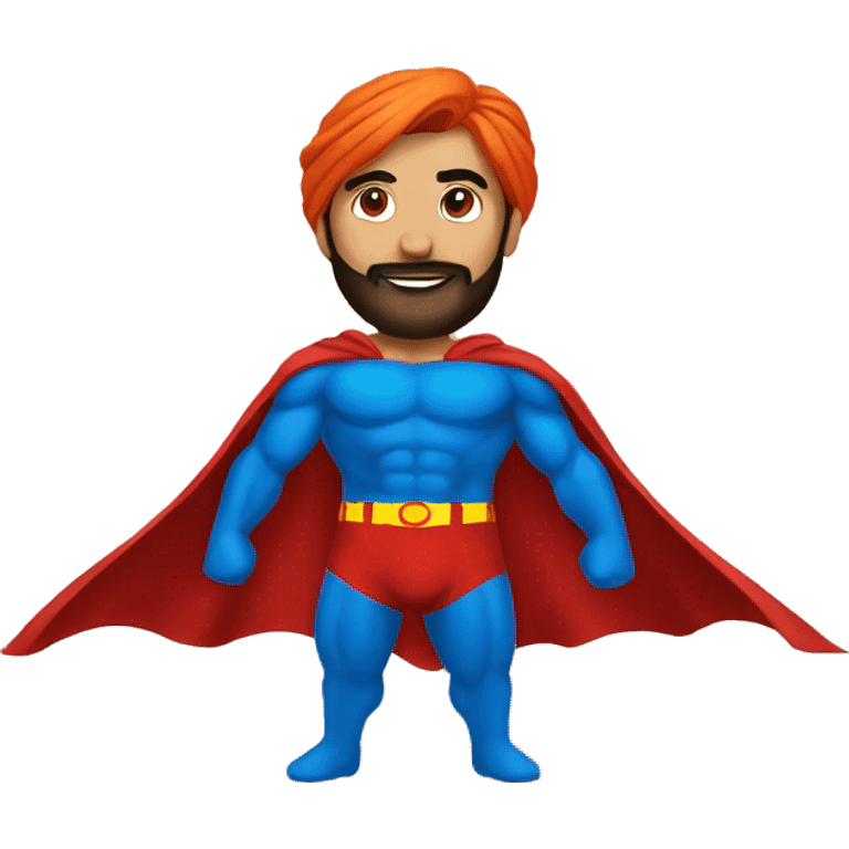 sardar flying in superman dress emoji