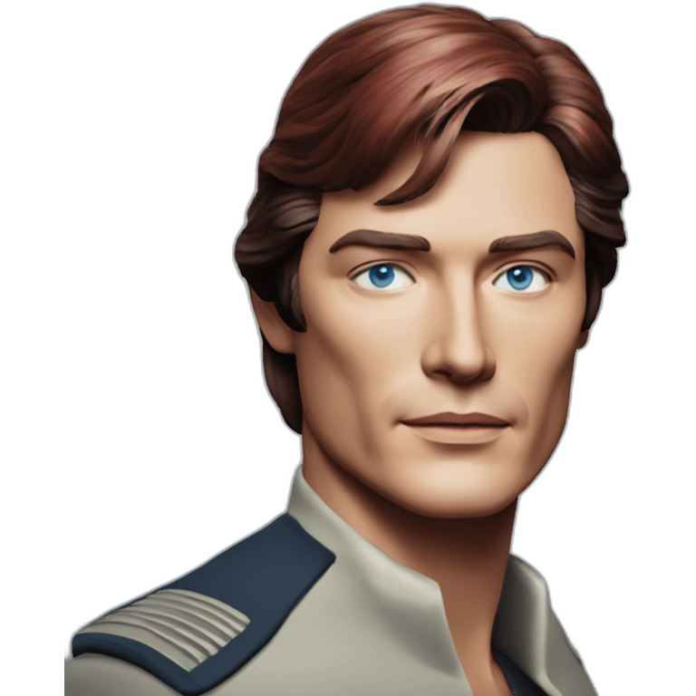 Alain delon blue eyes red hair space commander emoji