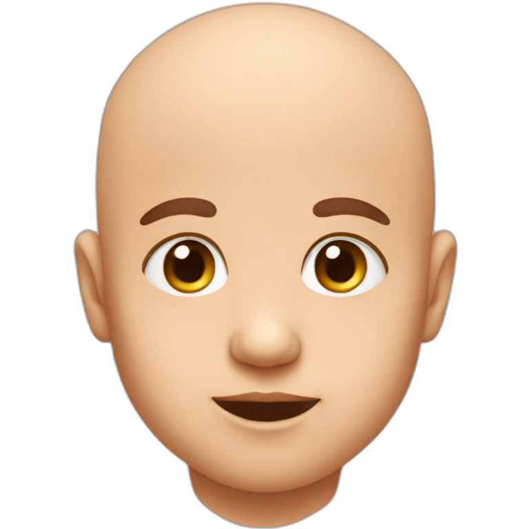 baby face bald man emoji