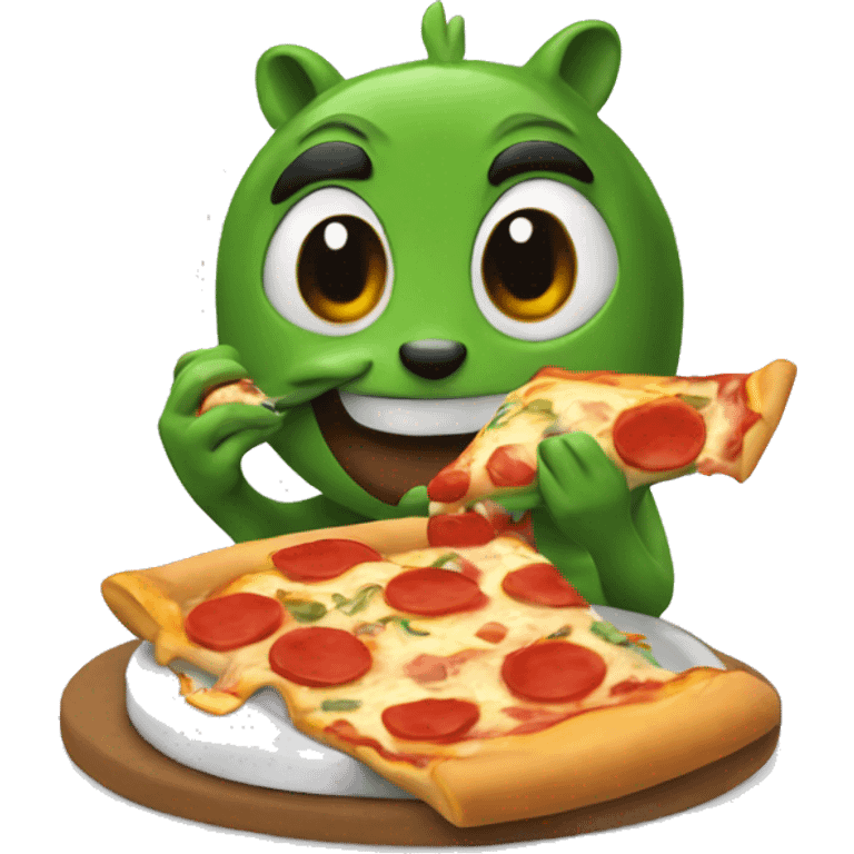 Rata comiendo pizza emoji