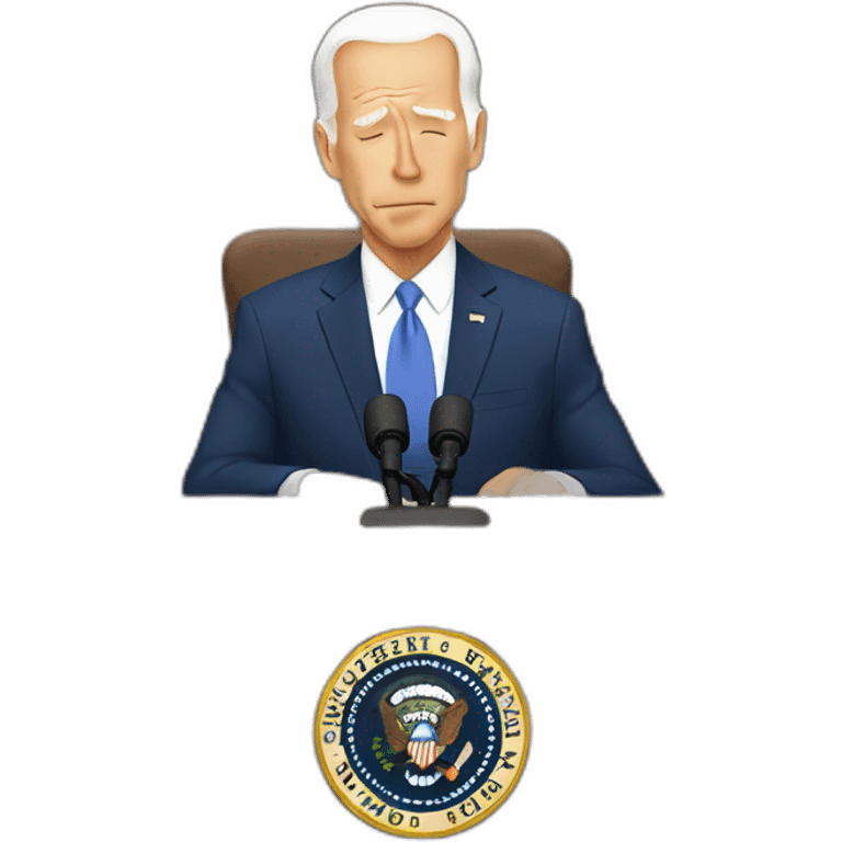 biden sleeping at the podium emoji