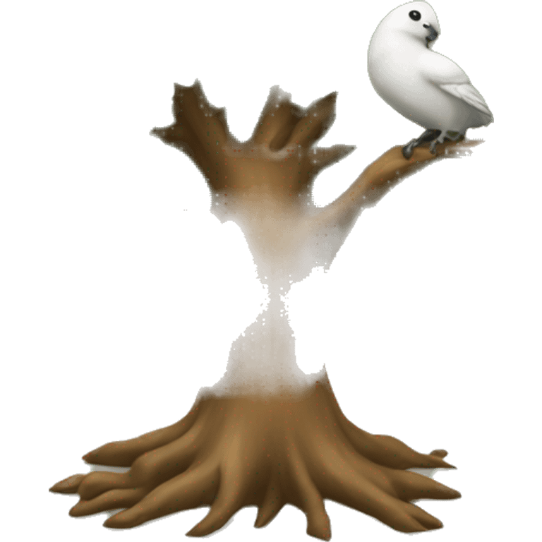 un arbre avec un oiseau  emoji