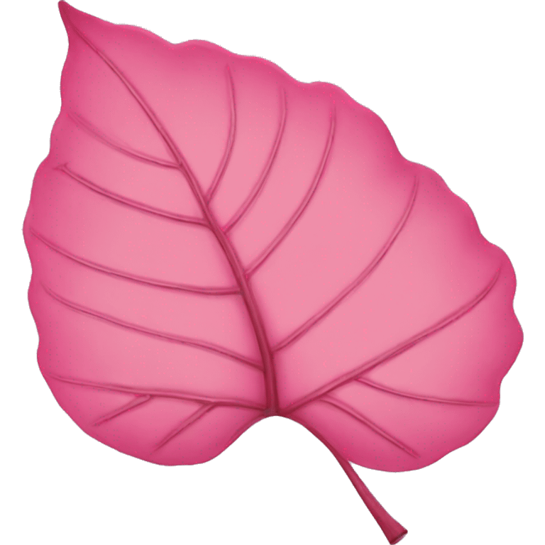 Pink leaf emoji