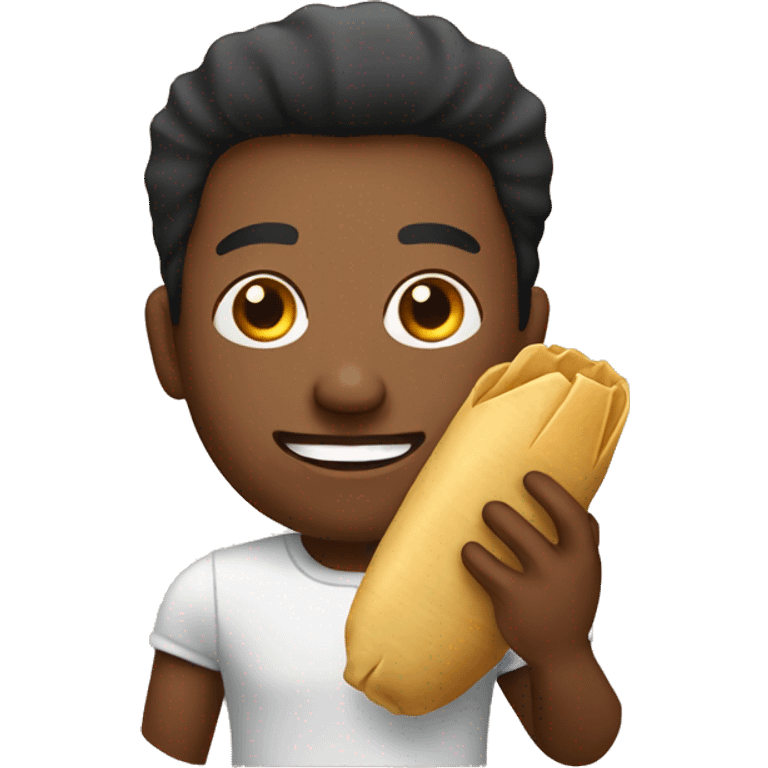 Man with tamale emoji