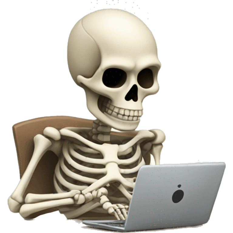 Skeleton typing emoji