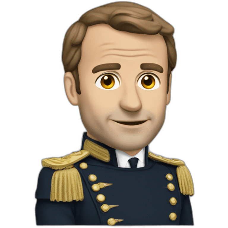 Macron curre le nez emoji