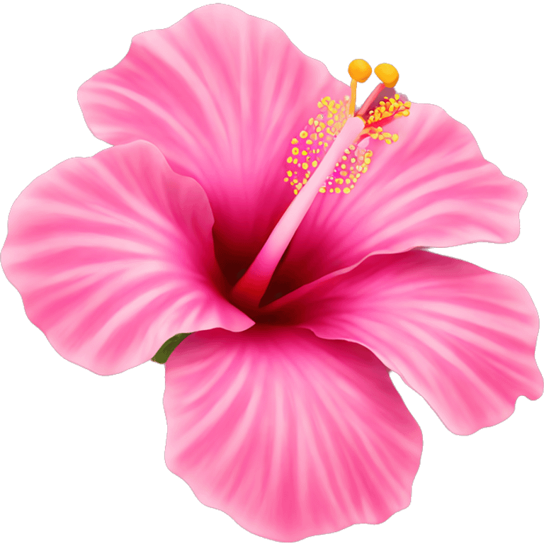 Pink hibiscus flower emoji