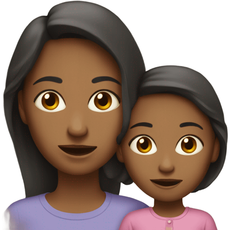 Mom and daughter  emoji