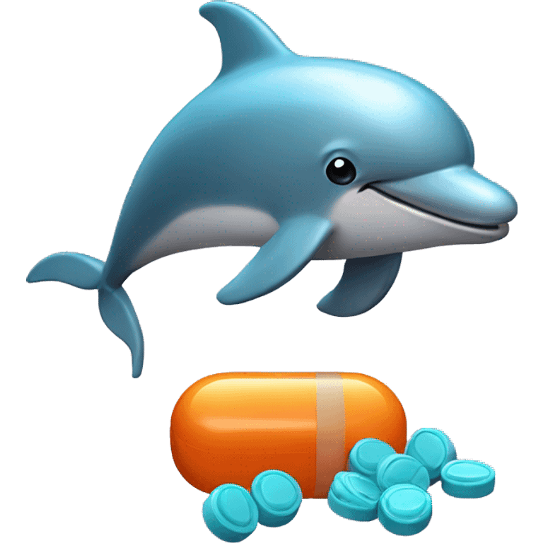 Dolphin on a pill  emoji