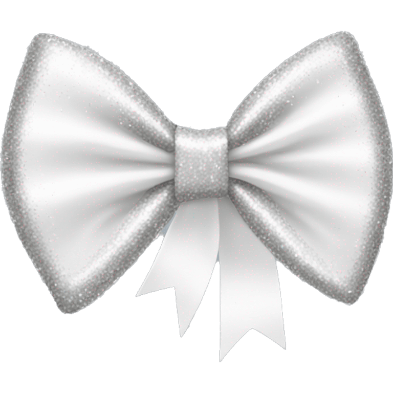 white bow with glitter emoji