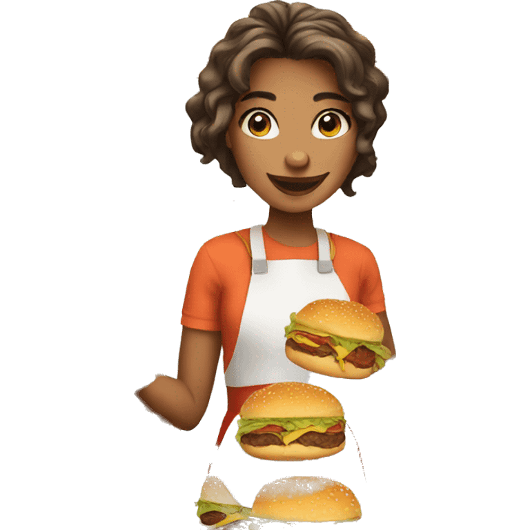 Burger girl emoji