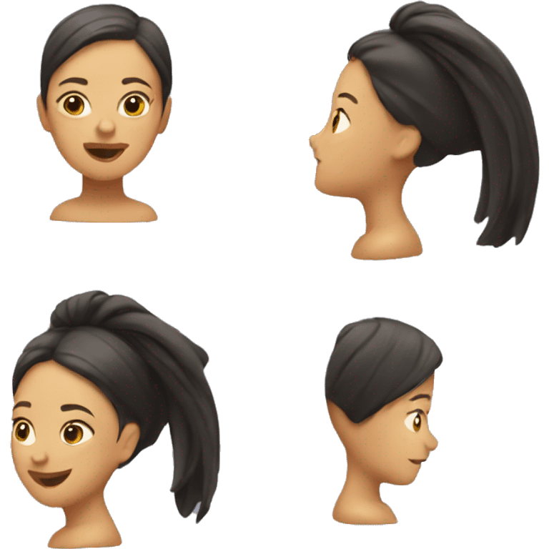 Woman doing hairflip emoji