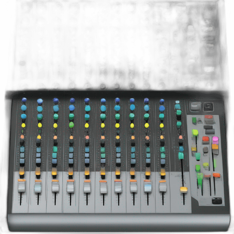 Mixing console with interactive graphics: representing mixing and remixing strategies in real time. emoji