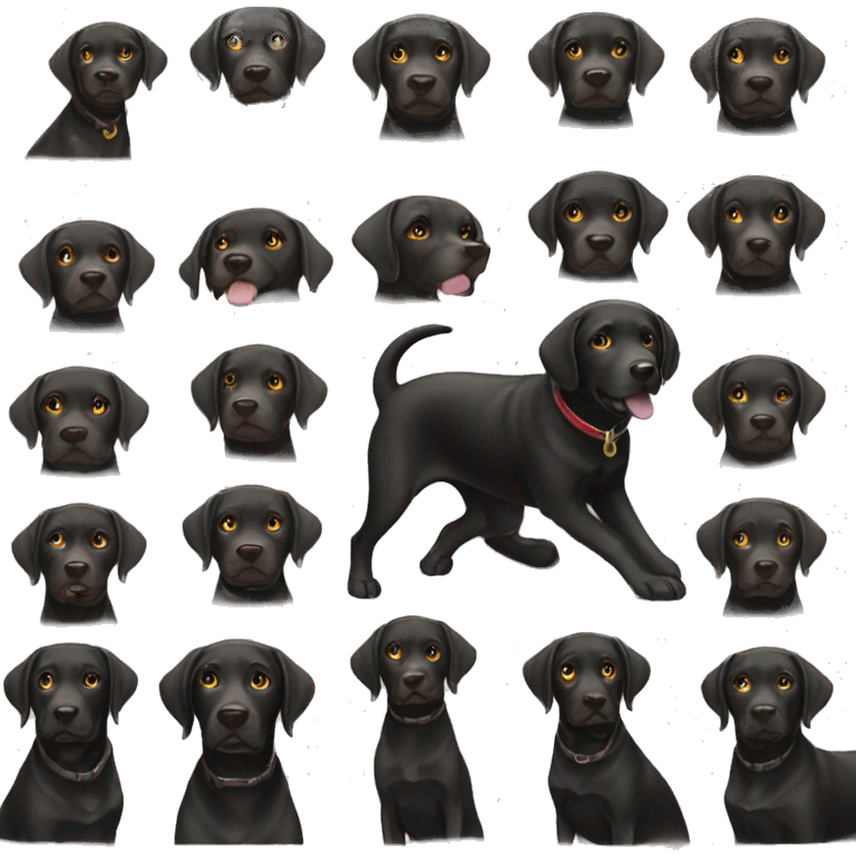 schwarzer Labrador emoji