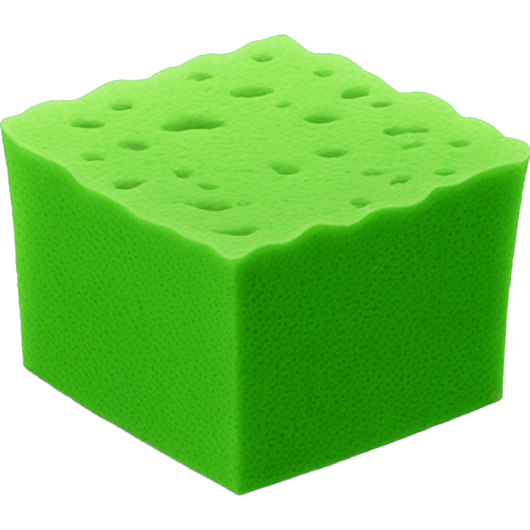 green flat square dish sponge emoji